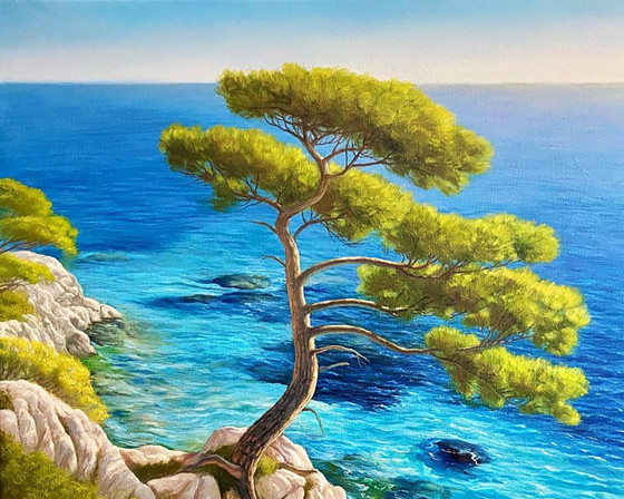 Originales Ölgemälde: Meereslandschaft, Felsen, Natur, Meeresbrise – Gemälde & Zeichnungen, Canvas (photo 2 of 6)