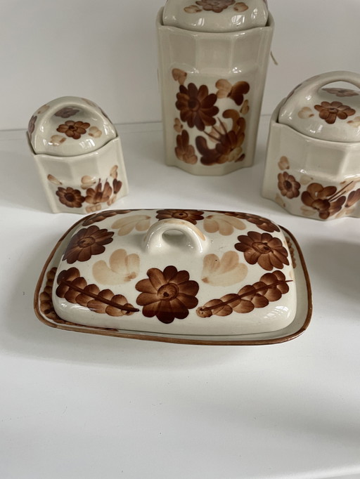Seventies butter dish set, Polish ceramic