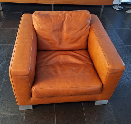 Fauteuil en cuir classique Molinari