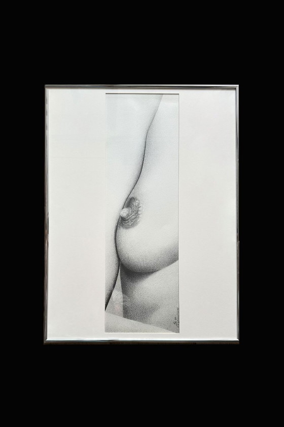 Image 1 of Composizione figurativa in grafite. Francia, anni '80