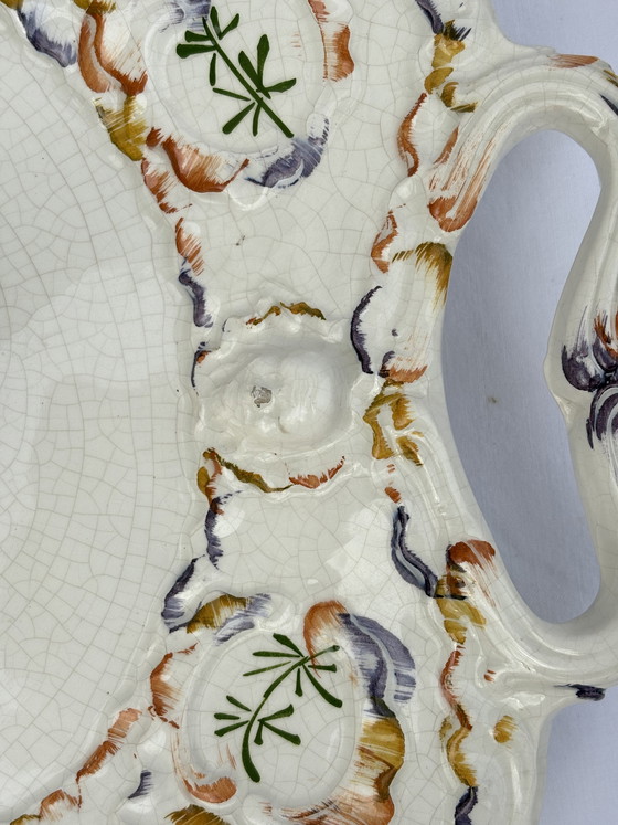 Image 1 of Vintage Bassano Italy Ceramic Coffee & Tea Set - Hand-Painted Rococo Style