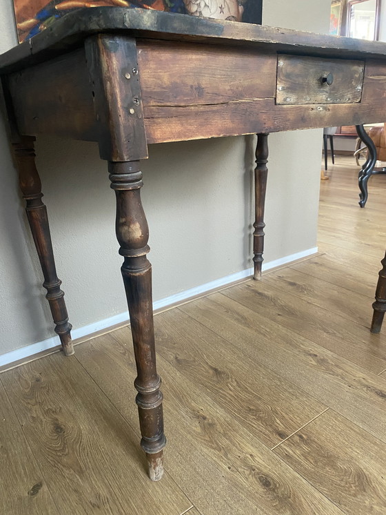 Image 1 of Old antique desk table