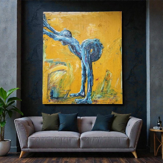 Image 1 of Vintage Monumentales Originalgemälde Quo Vadis XVIII 140x120cm / Monumental Original Painting Contemporary Expressionism