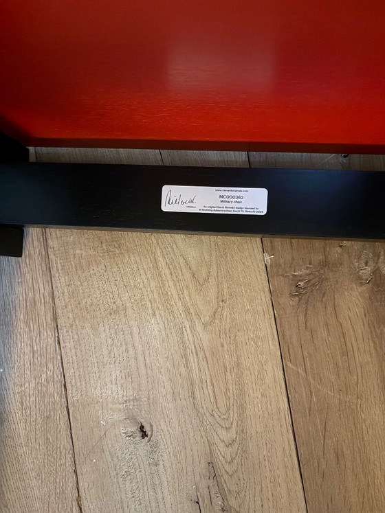 Image 1 of original Rietveld Originals Military Chair with matching Military Stool,