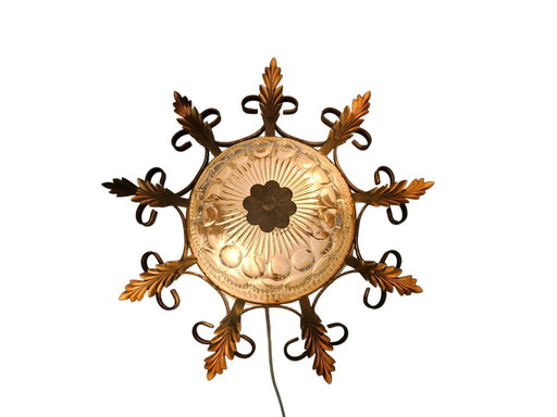 Banci Firenze - Hollywood Regency style - crystal - gold plated - Italy - 60s