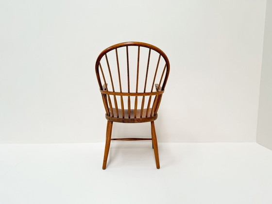 Image 1 of Danish CH18A Oak High Back Chair by Frits Henningsen for Carl Hansen & Son, 1960s