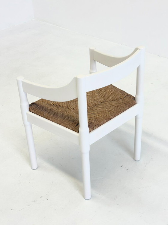 Image 1 of Set of two Carimate chairs by Vico Magistretti in white