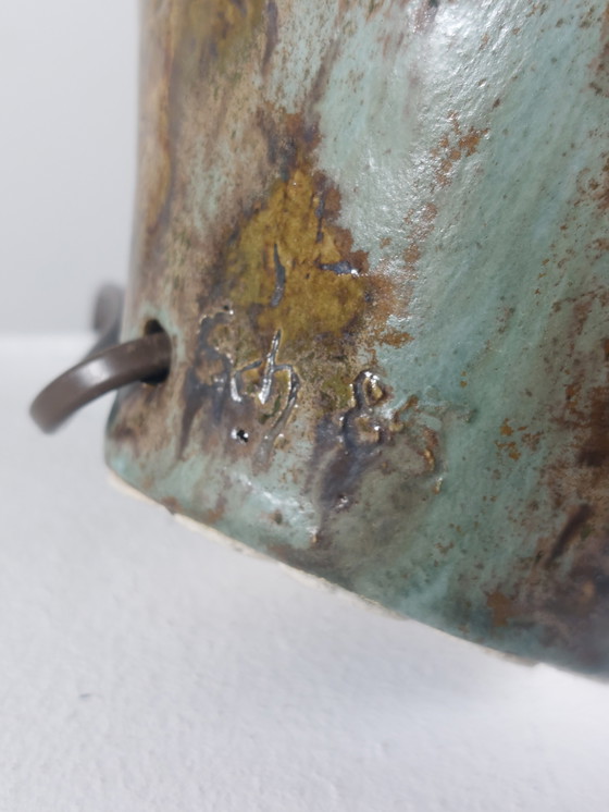 Image 1 of Lampada da tavolo in ceramica d'artista vintage di metà secolo