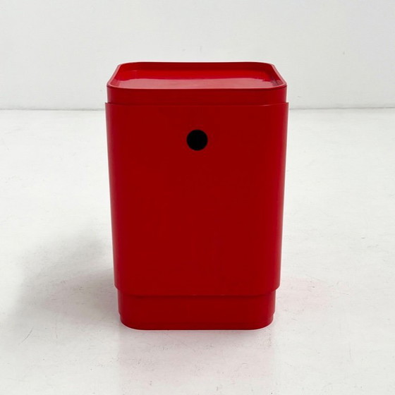 Image 1 of Red Laundry Bin by Anna Castelli for Kartell, 1970s