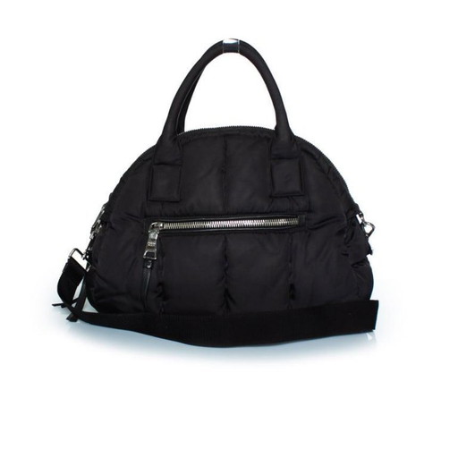Prada, bomber bowler bag in black