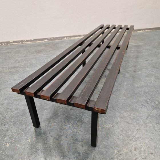 Image 1 of Panca vintage a doghe in legno di teak, anni '60-'70