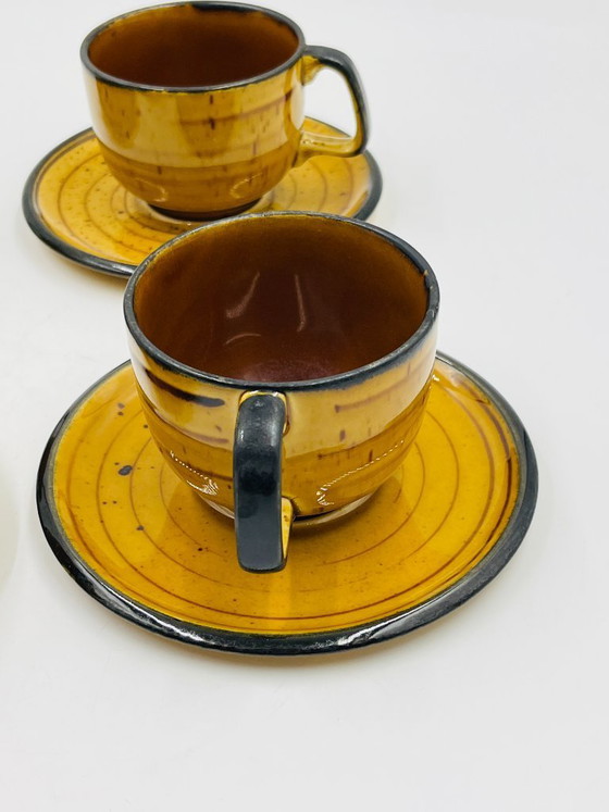 Image 1 of Lot de quatre tasses et sous tasses Boch  Palma vintage