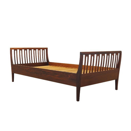 Cama de palisandro, diseño danés, década de 1970, fabricada por Illums Bolighus.