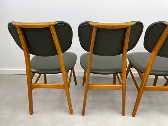 Image 1 of Set of 4 vintage 1960s teak chairs