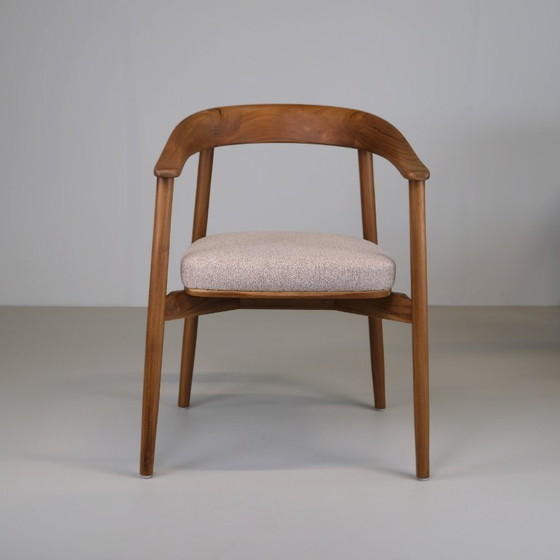 Soret Dining Chair – Natural Teak & Taupe – Interior Club, Wood (photo 4 of 7)