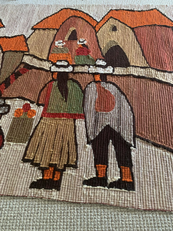 Image 1 of tenture murale en laine de lama