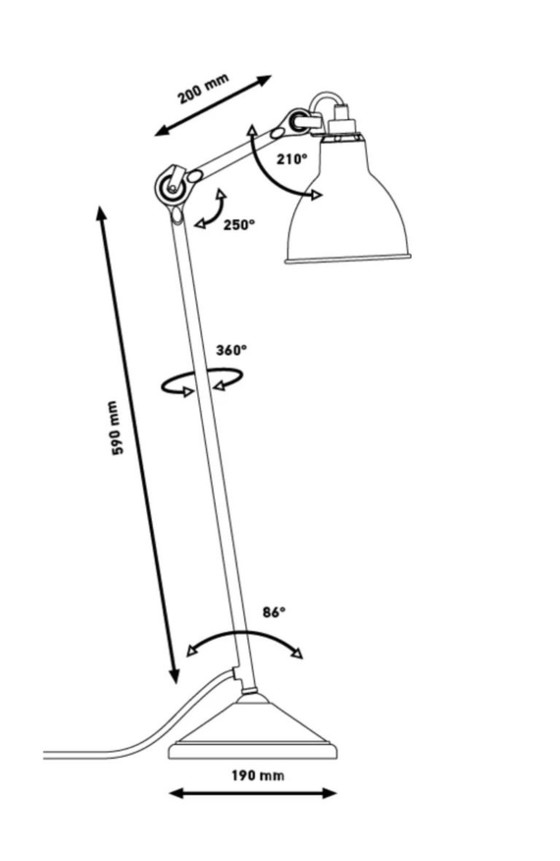 Image 1 of Edizioni DCW Lampe Gras N206 Lampada da scrivania design Bernard-Albin Gras