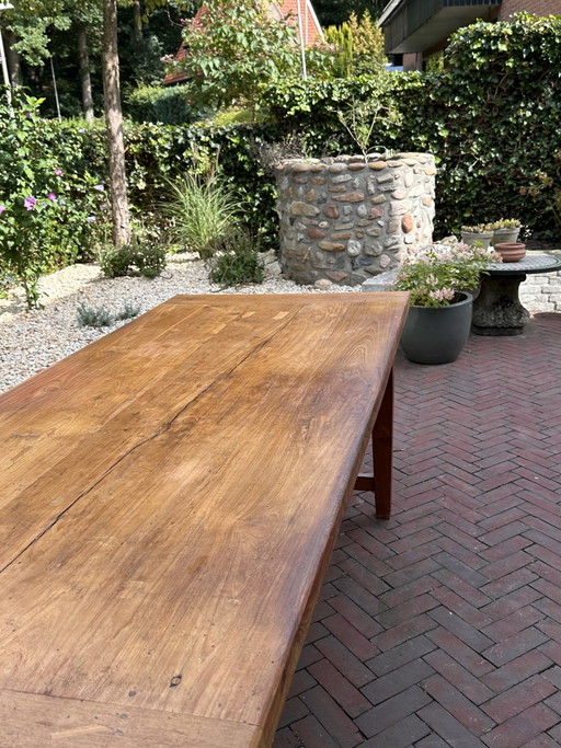 Oude Spaanse reftertafel – massief hout & smeedijzer – 218 cm – eettafels, Iron, Wood (photo 2 of 9)