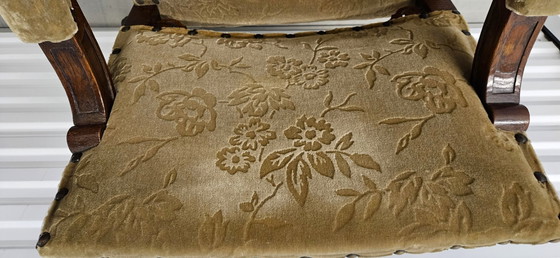 Image 1 of Grunderzeit Stuhl aus massivem Eichenholz