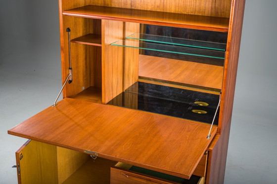 Image 1 of Grande bibliothèque vintage avec bar en teck par Heinrich Riestenpatt, 1960s