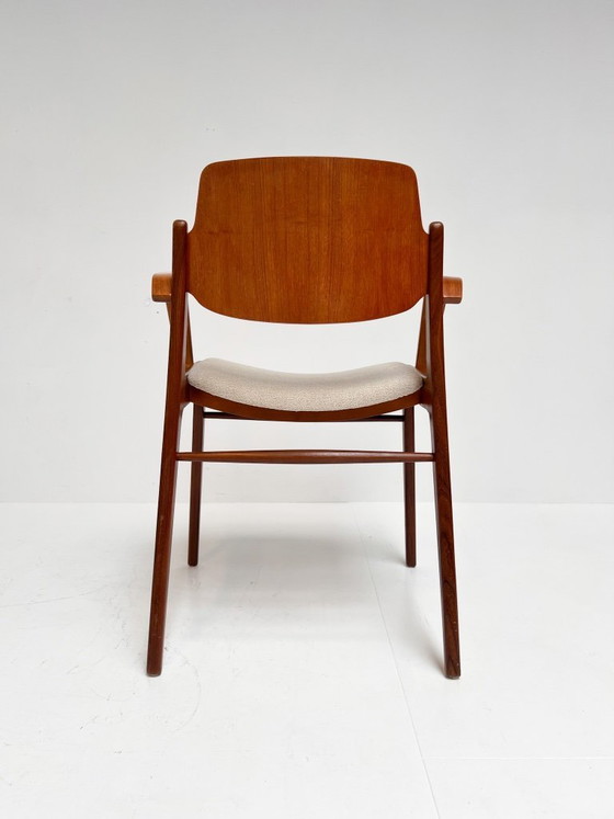 Image 1 of Juego de 4 sillas Hartmut Lohmeyer retapizadas para Wilkhahn, década de 1960.