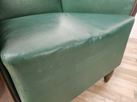 Coppia di poltrone Art Déco in noce e pelle verde, 1940 – Wood (photo 10 of 21)