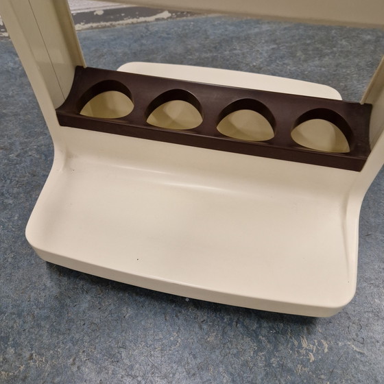 Image 1 of 70s bar cart coffee table drinks table spaceage