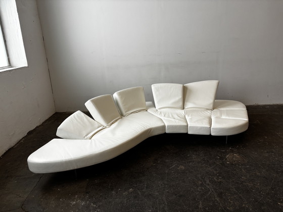 Image 1 of Edra Flap Designersofa Couch Leder offwhite