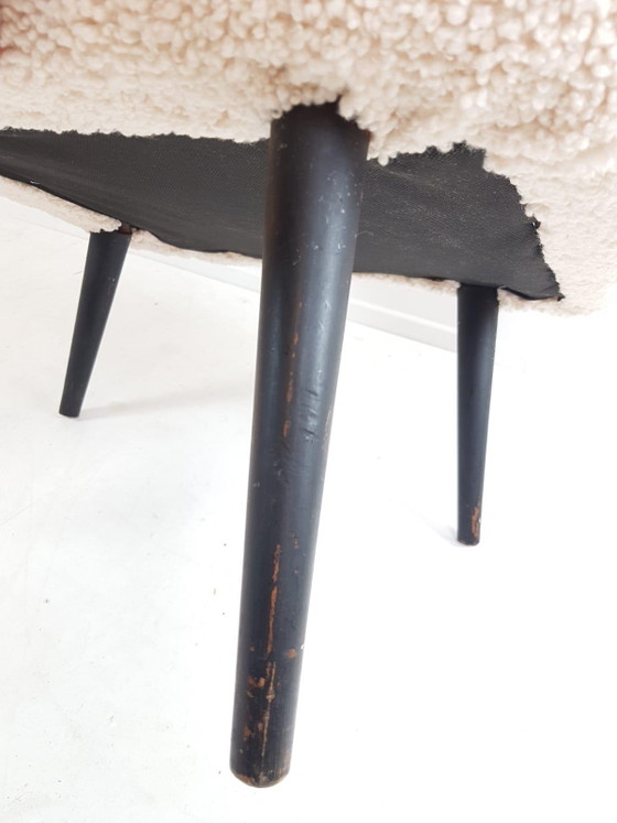 Vintage Cocktailstoeltje Fauteuiltje Teddy Nieuw Gestoffeerd – Wood, Textile (photo 10 of 10)
