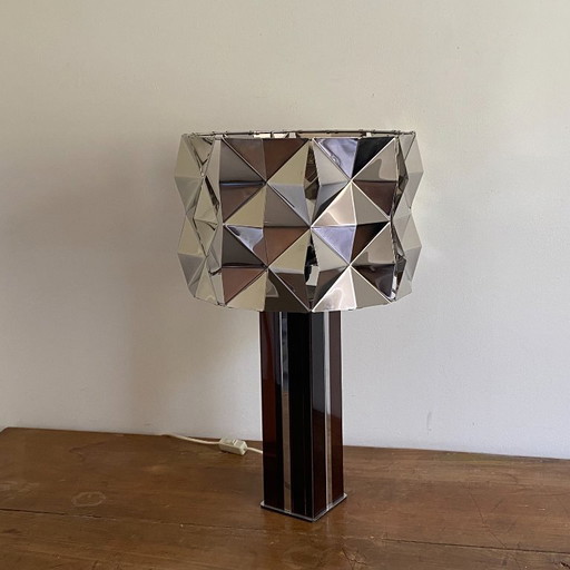 Kinetic lamp. 1970. Smoked plexiglass. Space age.
