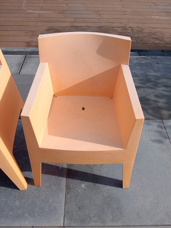 2 X Philippe Starck Driade Toy Oranje – Tuinstoelen, Plastic (photo 2 of 7)
