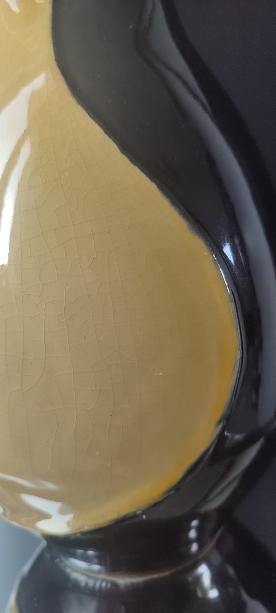Image 1 of Vaso in ceramica vintage a due colli, 1964.