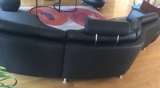 Image 1 of Divertido sofá de cuero negro de FM Muster