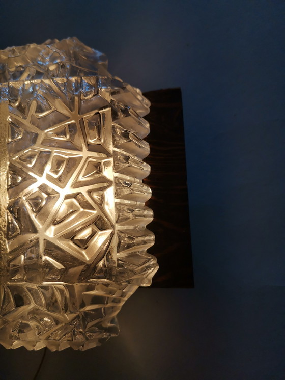 Image 1 of Mid-century frosted glass wall lamp