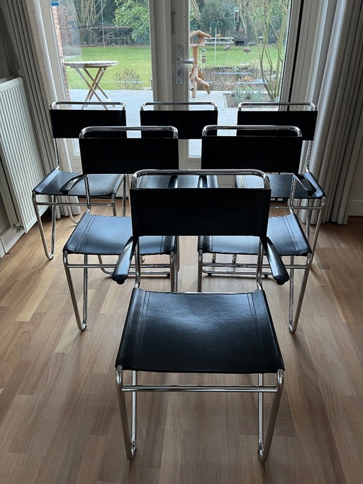 6 Stylish Gispen dining table/meeting table chairs