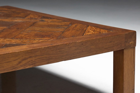 Image 1 of Brutalistischer Parkett Couchtisch, Frankreich, 1970er
