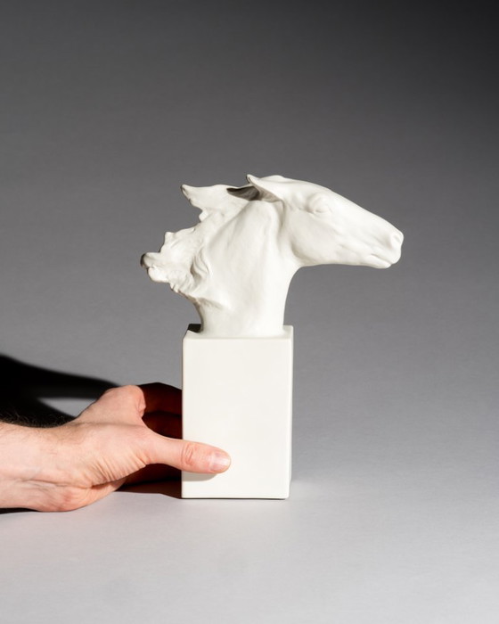 Image 1 of Albert Hinnrich Hussmann Rosenthal Hannibal Equestrian Porcelain Sculpture 1609