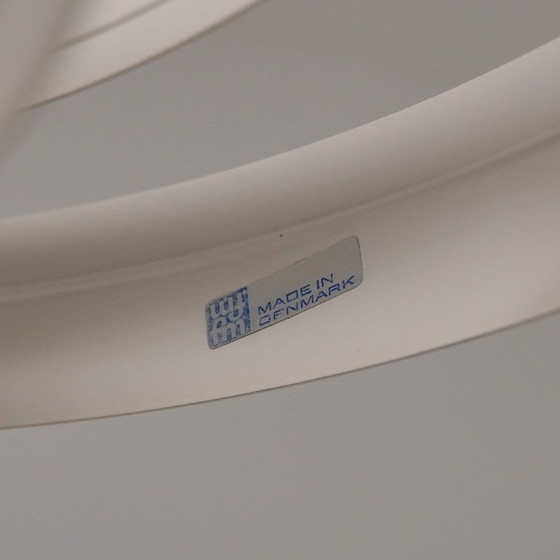 Image 1 of Fog & Mørup Fibonacci hanging lamp - Sophus Frandsen - Danish design 1960s - vintage white metal ceiling lamp