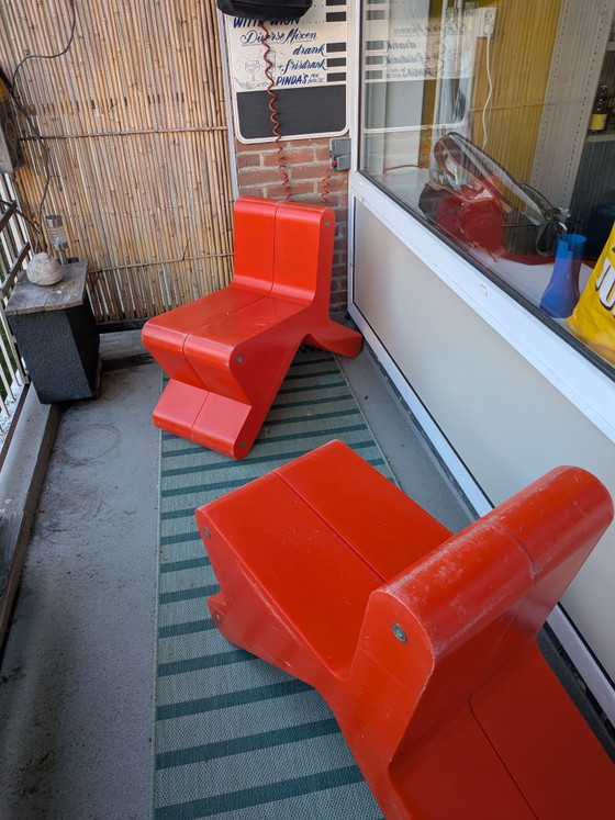 Chaise Keer, keer chair, Chaises & fauteuils, Métal, Orange (photo 5 sur 5)