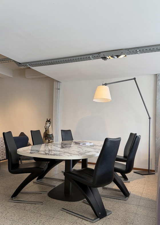 Image 1 of Rolf Benz stoelen 7800 zwart leer  (6)