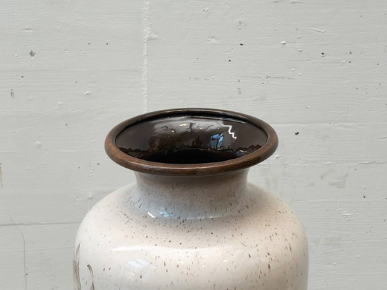 Image 1 of West Germany ceramic vase with floral decoration – 1960s/70s