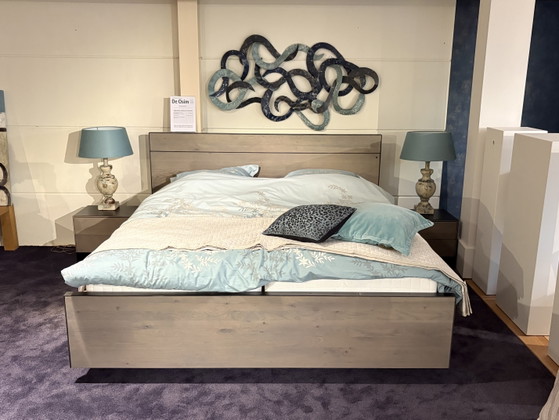 Van Houdt Quarrata Bed Frame and Nightstands – Metal, Wood (photo 5 of 5)