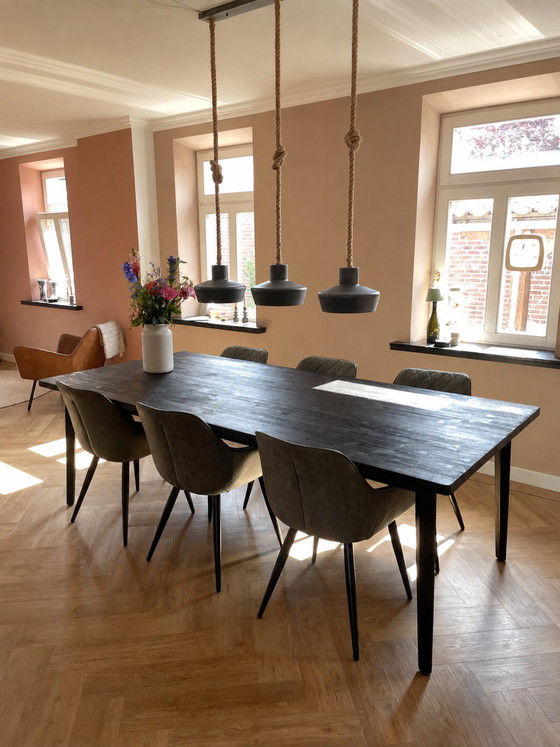 New | SMAQQ Design Black Dining Table 240x110cm – Wood (photo 3 of 7)