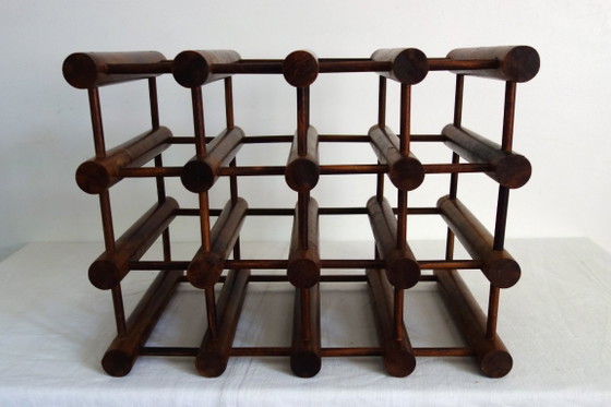 Image 1 of Vintage Nissen Langaa teak bottle rack, mid-20th century