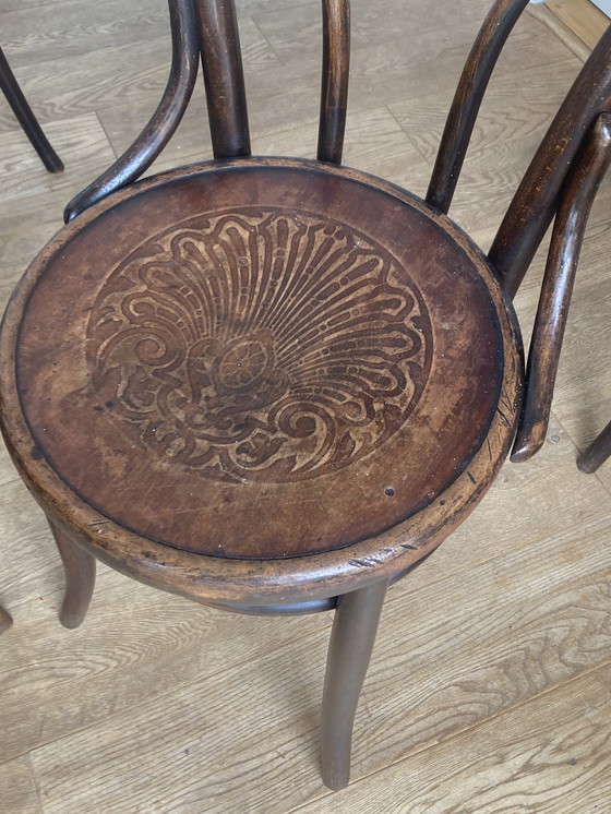 Image 1 of 6x Thonet No. 18 Chairs By Fischel, Ca. 1920