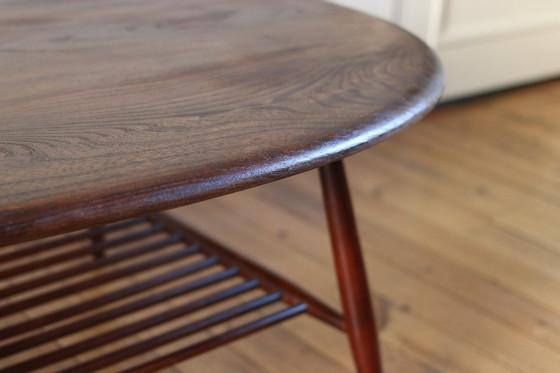 Scandinavian vintage Ercol Coffee table 1960, Wood, Brown, Mid Century Modern (photo 7 of 7)