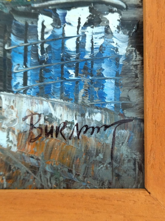 2 quadri strada di Parigi, Arte, Carta, Legno, Blu (foto 12 di 12)