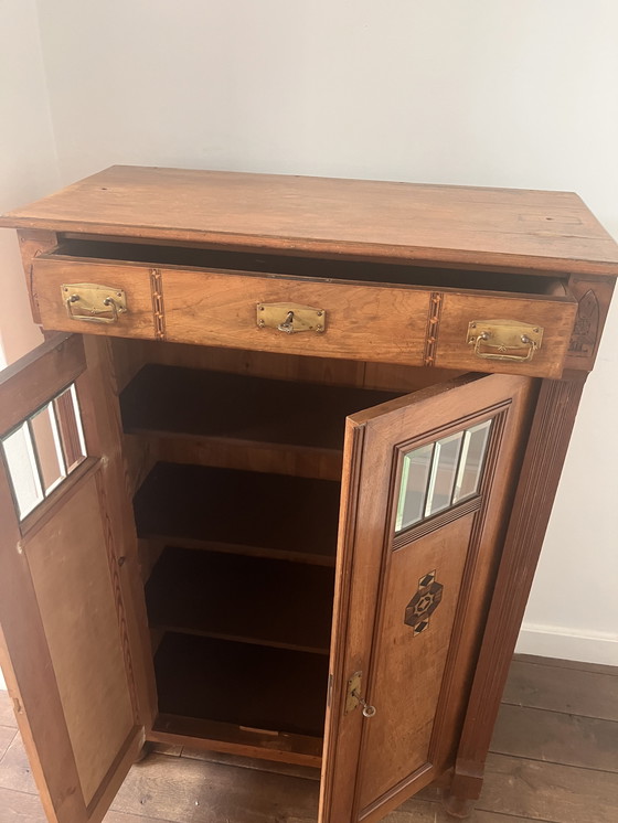 Image 1 of Antieke art deco wandkast / antique art deco wall cabinet