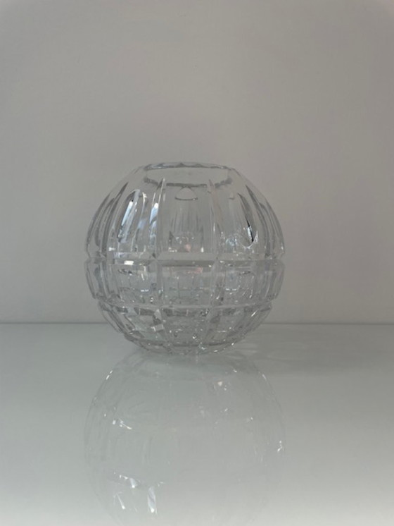 Image 1 of Cut crystal sphere vase