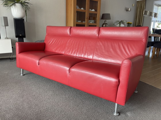 Image 1 of Canapé design 3 places en cuir Leolux Rooby – état impeccable – 2x
